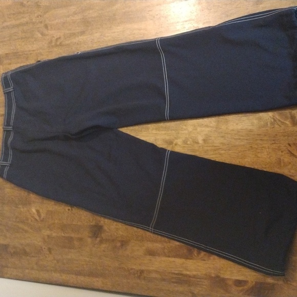 Navy Blue St. John Sport Pants with White Stitching 2 - Picture 6 of 10